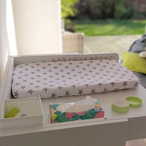 Funda cambiador bebe algodon rizo - 2 fundas para colchoneta cambiador-es bañera-s - 3 tamaños