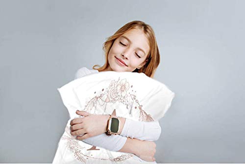 Funda Cojines 45x45, Sweeho Fundas Cojines 45x45 Sofa, Funda de Almohada, Cojines Decoracion, Cojines Sofas, Cojin Silla, Cojin Blanco, Algodón Poliéster, Estilo de Carta DIY Moderno S DN105