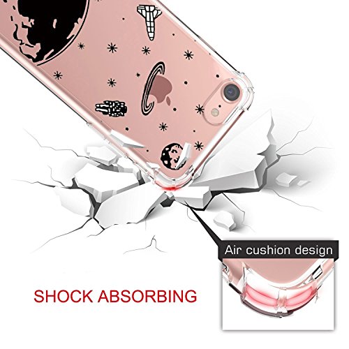 Funda Compatible con iPhone 6 6S Carcasa Silicona Transparente Protector TPU Airbag Anti-Choque Ultra-Delgado Case para Teléfono Apple iPhone 6/6S Caso Caja (iPhone 6/6S, F-Huye de la Tierra)