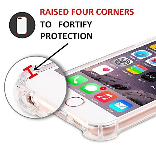 Funda Compatible con iPhone 6 6S Carcasa Silicona Transparente Protector TPU Airbag Anti-Choque Ultra-Delgado Case para Teléfono Apple iPhone 6/6S Caso Caja (iPhone 6/6S, F-Huye de la Tierra)