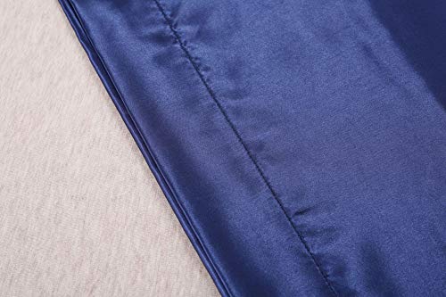 Funda de almohada de cama de seda simulada: funda de almohada de seda para arrugas y cuidado facial para prevenir arrugas, seda sintética de poliéster, 2 piezas de 20x30in / 51x76cm de color caqui
