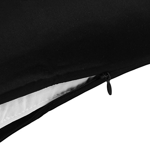 Funda de almohada de seda Charmeuse de morera pura 100% morera para cabello y piel, 19 momme 350 tc, tamaño de viaje, 36 x 51 cm, color negro (1 unidad)