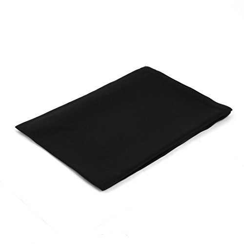 Funda de almohada de seda Charmeuse de morera pura 100% morera para cabello y piel, 19 momme 350 tc, tamaño de viaje, 36 x 51 cm, color negro (1 unidad)
