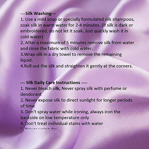 Funda de almohada de seda de morera 100% natural: suave y transpirable con ambos lados 21 Momme 600TC Hipoalergénico Suave y transpirable con ambos lados Funda de almohada de seda (Light Purple)