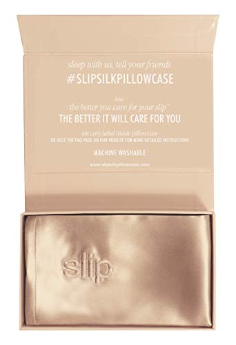 Funda de almohada de seda pura Slip King Caramel