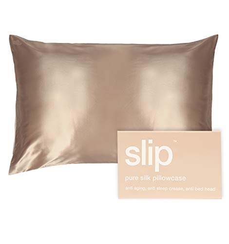 Funda de almohada de seda pura Slip King Caramel