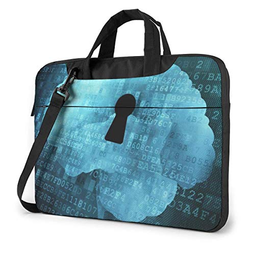 Funda de Neopreno para computadora portátil, Bolsa de computadora portátil de psicología Cerebral, Bolsa de Mensajero de Hombro para computadora de Negocios, Bolsa Protectora de 15.6 Pulgadas