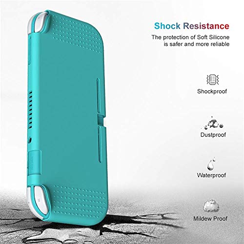 Funda protectora de silicona para Switch Lite, funda de agarre de goma suave, funda de TPU segura para Switch Lite con diseño a prueba de golpes, antideslizante y antiarañazos