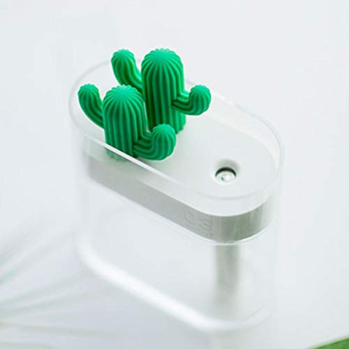 Funihut - Humidificador portátil con USB, humidificador de Cactus con Luces de Colores