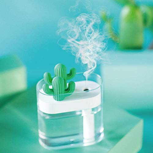 Funihut - Humidificador portátil con USB, humidificador de Cactus con Luces de Colores