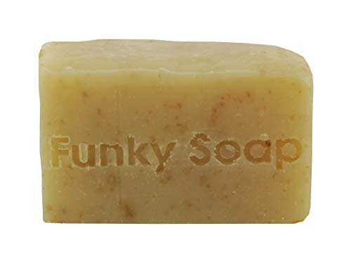 Funky Soap Coco Jabón Avena y Leche, Fragancia Gratis, 100% Natural Hecho a Mano, 1 Barra de 120g