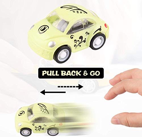Funmo Coches de Juguete, Camiones de Juguete y Go Mini Coches,Plásticos Educativo Juguete para Niños Coches Modelos ,32 Pack Camiones De Juguete Regalos para bebés 1 2 3 4 años de Edad