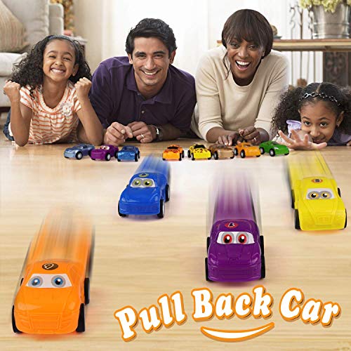 Funmo Coches de Juguete, Camiones de Juguete y Go Mini Coches,Plásticos Educativo Juguete para Niños Coches Modelos ,32 Pack Camiones De Juguete Regalos para bebés 1 2 3 4 años de Edad