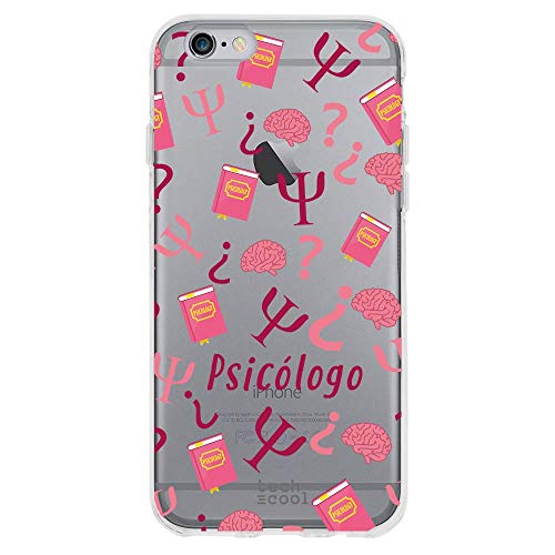Funnytech® Funda Silicona para iPhone 6 / 6S [Gel Silicona Flexible, Diseño Exclusivo] Profesiones Psicologo Transparente