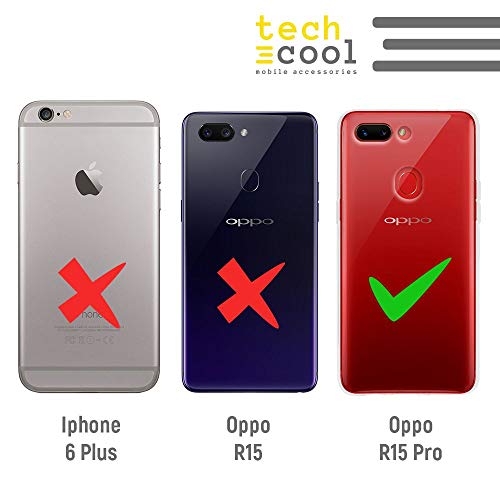 Funnytech® Funda Silicona para OPPO R15 Pro [Gel Silicona Flexible, Diseño Exclusivo] Textura Patron Pata de Gallo Negro/Blanco