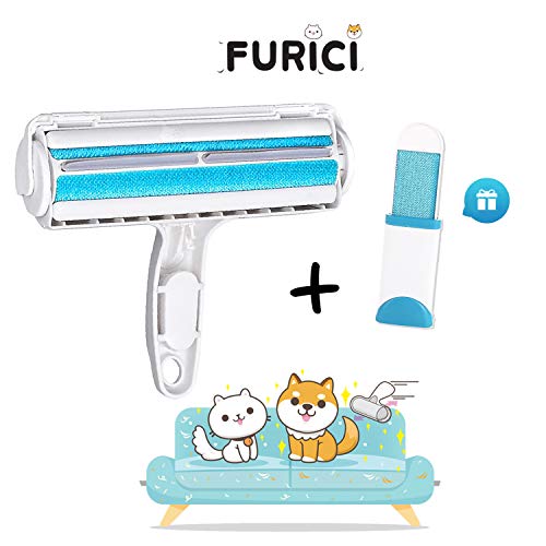 FURICI Quitapelos para mascotas. Cepillo quita pelos para gatos y perros. Recoge el pelo de los animales. Rollo de pelo animal para sofá, sillón, cama y alfombra. Cepillo de ropa.