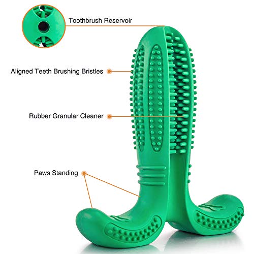 Fusoo Cepillo de Dientes para Perros, Juguetes para Masticar de Cuidado Cavidad Bucal Duradero para Perro, Regalo de Amante de los Animales de Goma Natural, Palo de Limpieza de los Dientes NO Tóxica