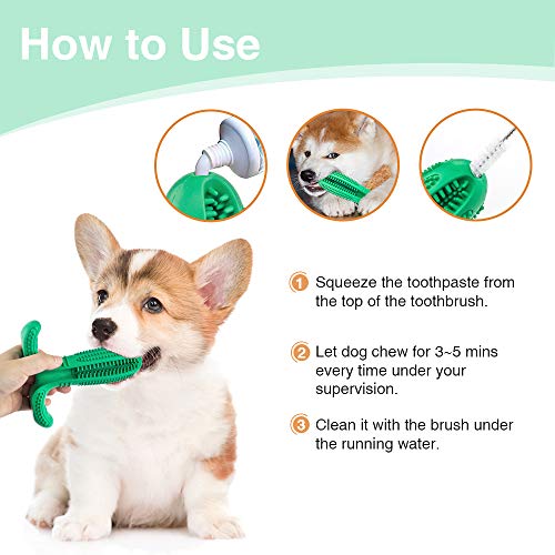 Fusoo Cepillo de Dientes para Perros, Juguetes para Masticar de Cuidado Cavidad Bucal Duradero para Perro, Regalo de Amante de los Animales de Goma Natural, Palo de Limpieza de los Dientes NO Tóxica