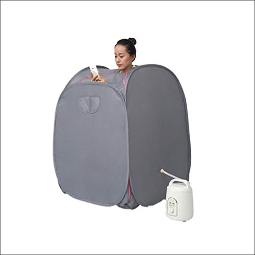 FUSSUF 2L portátil de Vapor Saludable Sauna SPA Sala de Inicio beneficioso de Cuerpo Completo Que Adelgaza Plegable Detox Terapia Vapor Cabina de Sauna bañera (Color : Dark Grey AU)