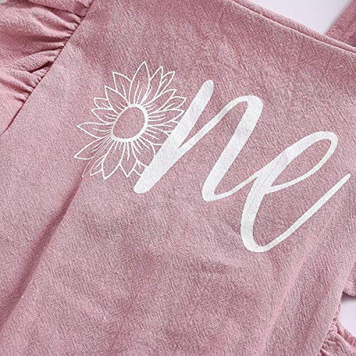 FYMNSI recién nacido bebé niña primer cumpleaños traje de pastel Smash One Print Volantes sin espalda de una sola pieza, mono mono de verano ropa foto accesorios 0-18 m Rosa Flor rosa. 6-12 Meses
