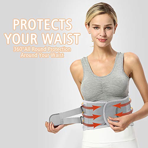 Fyore Cinturón Lumbar Soporte Lumbar Faja Lumbar Hombre y Mujer Regulable Tirador Lumbar Apoyo Inferior Espalda Cinturón Venda para Aliviar El Dolor de Espalda y Prevenir Daños Lumbar Hombre/Mujer XL