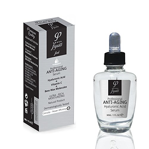 Fysio Sérum Ácido Hialurónico | Sérum Antienvejecimiento con Cera de Abejas y Vitamina C - Para Rostro y Cuello - Para Hombres y Mujeres | 30ml