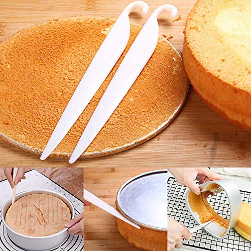 FYSL 8 piezas Raspador de Masa de Plástico Raspador de Pastel para Hacer Masa de Pan para Fondant de Pastel(6 Rascador de Masa + 2 Herramienta de Desmoldeo)