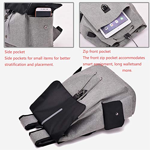 FYYTRL Mochila de Viaje para computadora portátil, Mochila de Estudiante Informal con Puerto de Carga USB, Bolsa de computadora portátil súper Blog Liviana, Mochila Escolar Impermeable, Unisex,Blue