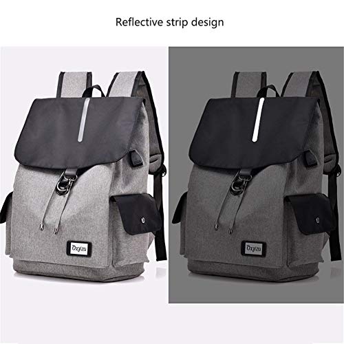 FYYTRL Mochila de Viaje para computadora portátil, Mochila de Estudiante Informal con Puerto de Carga USB, Bolsa de computadora portátil súper Blog Liviana, Mochila Escolar Impermeable, Unisex,Blue