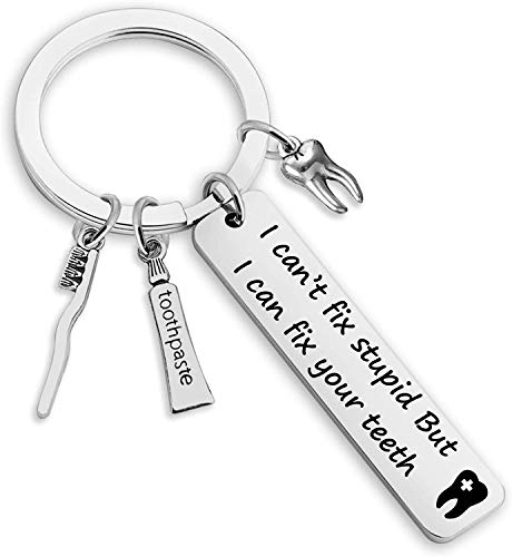 G-Ahora Dentista Llavero Enfermera Llavero Dentista Regalo de jubilación con higienistas dentales Ilumina el Mundo Una Sonrisa a la Vez para Enfermera Dentista