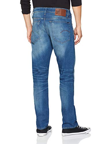 G-Star Raw 3301 Straight, Jeans Dritto Uomo, Blu (medium aged 9880-071), W28/L32
