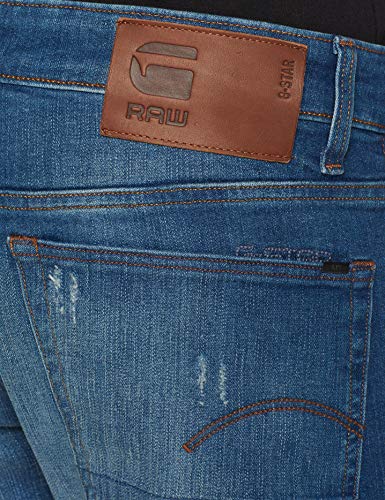 G-Star Raw 3301 Straight, Jeans Dritto Uomo, Blu (medium aged 9880-071), W28/L32