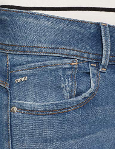 G-STAR RAW Lynn Mid Skinny Vaqueros, Azul (Medium Aged Destroy 9871-3142), 25W / 28L para Mujer