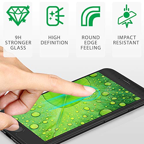 GadFull 2 Piezas HD Protector de Pantalla para iPhone 6 e iPhone 6S | Lámina de Vidrio Templado 3D Suave para Proteger Pantalla Táctil