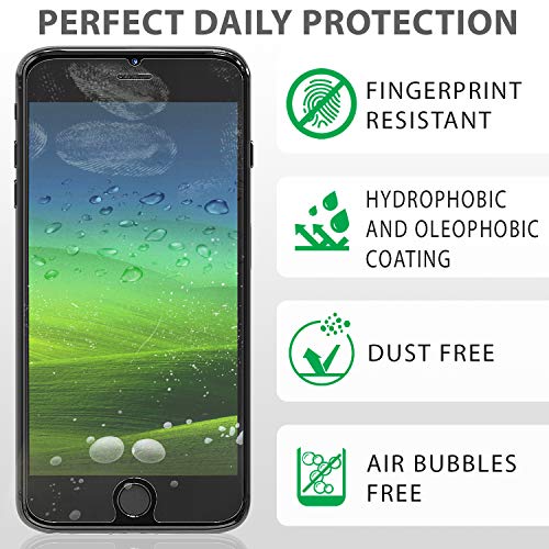 GadFull 2 Piezas HD Protector de Pantalla para iPhone 6 e iPhone 6S | Lámina de Vidrio Templado 3D Suave para Proteger Pantalla Táctil
