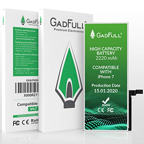 GadFull Batería de Alta Capacidad de reemplazo Compatible con iPhone 7 | 2020 Fecha de producción | Incluye Manual de reparación y Kit Profesional de Juego de Herramientas