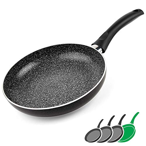 GadHome Classic 28cm Sartén Antiadherente, Negra | Bandeja de Aluminio con Mango Ergonómico | PFOA Gratis para Una Cocina Saludable | Apto para Inducción y Lavavajillas
