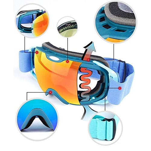 Gafas de esquí: Equipamiento For Exteriores, Gafas De Alpinismo, De Doble Capa, Antivaho, Montañismo/For Exteriores/For Montar, Unisex (Color : 3)