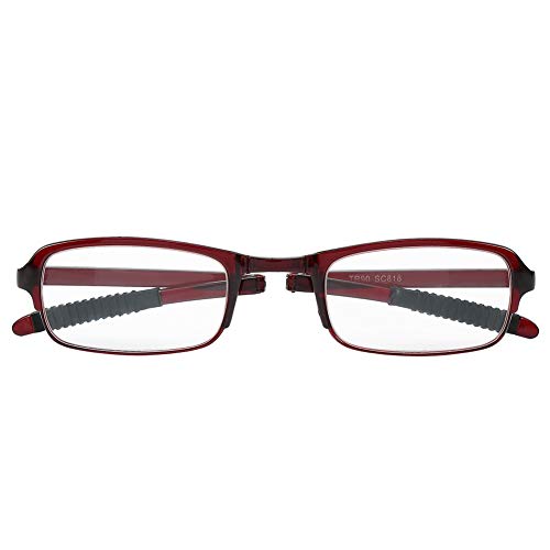 Gafas de lectura - Gafas de presbicia, gafas plegables portátiles de lectura de presbicia con 5 tipos 2 piezas (Design : Red1.5)