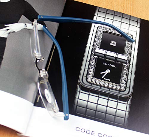 Gafas de Lectura Sin Montura Vista Cansada Presbicia,Gafas de Hombre y Mujer Unisex con Montura de Pasta, Bisagras Standard, Para Leer, Ver de Cerca (+3.0, Azul)