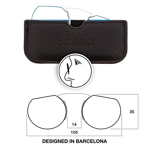 Gafas de Lectura sin Patillas Graduadas Anti-bluelight para Hombre y Mujer. Anti-reflejantes y Anti Luz Azul Flexibles Irrompibles de Bolsillo. Black +2.5 – HERMITAGE ROUND