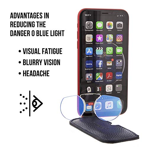 Gafas de Lectura sin Patillas Graduadas Anti-bluelight para Hombre y Mujer. Anti-reflejantes y Anti Luz Azul Flexibles Irrompibles de Bolsillo. Black +2.5 – HERMITAGE ROUND