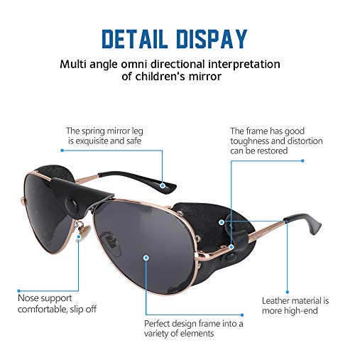 Gafas de Montaña Lentes de Glaciar,Gafas de Sol Polarizadas de Montaña Glaciar Esqui Alpinismo,uv400 (Oro)