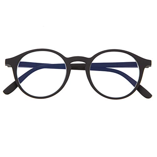 Gafas de Presbicia con Filtro Anti Luz Azul para Ordenador. Gafas Graduadas de Lectura para Hombre y Mujer con Cristales Anti-reflejantes. Graphite 0.0 – UFFIZI