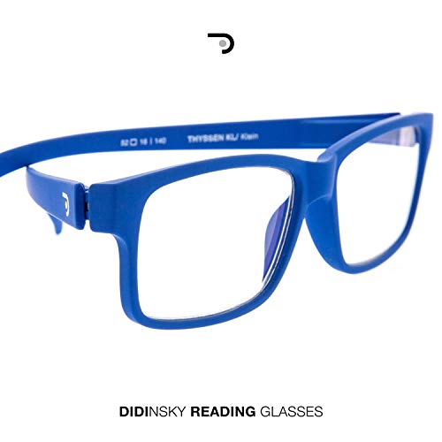 Gafas de Presbicia con Filtro Anti Luz Azul para Ordenador. Gafas Graduadas de Lectura para Hombre y Mujer con Cristales Anti-reflejantes. Klein +2.5 – THYSSEN