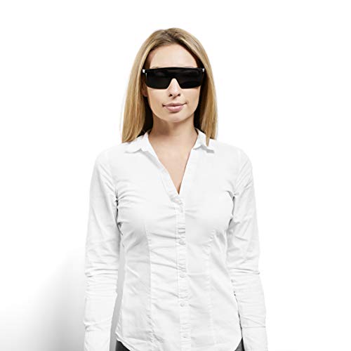Gafas de seguridad de calidad que garantizan la protección de los ojos frente a la luz UV, LED o luz roja | Calidad probada según DIN EN 170 | Ideal para tratamientos con láser y fototerapia