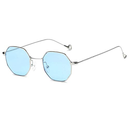 Gafas de sol deportivas, gafas de sol vintage, NEW Women Hexagon Sunglasses Retro Vintage Clear Sun Glasses For Men Luxury Metal Eyewear Octagon Shades Lunette 2
