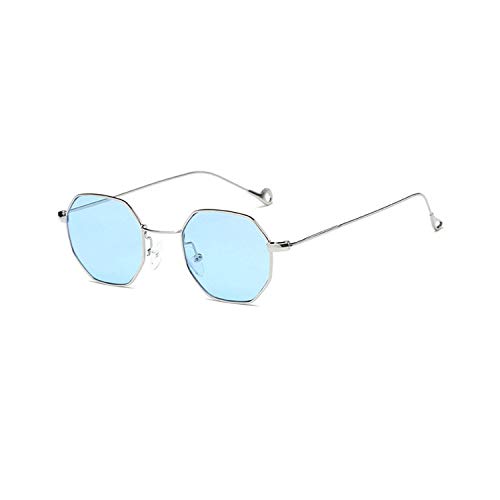 Gafas de sol deportivas, gafas de sol vintage, NEW Women Hexagon Sunglasses Retro Vintage Clear Sun Glasses For Men Luxury Metal Eyewear Octagon Shades Lunette 2
