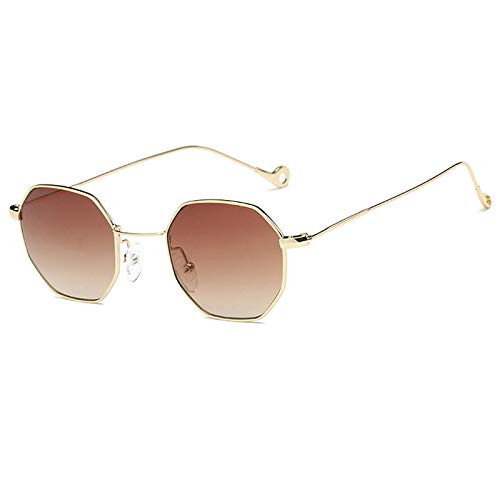 Gafas de sol deportivas, gafas de sol vintage, NEW Women Hexagon Sunglasses Retro Vintage Clear Sun Glasses For Men Luxury Metal Eyewear Octagon Shades Lunette 2