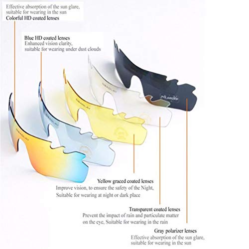 Gafas de sol deportivas polarizadas Hombre/mujer Gafas de ciclismo Viene con 3 lentes intercambiables Protección UV Protección Seguridad Gafas Usado para Ciclismo Pescar Conducir